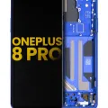 OLED Assembly With Frame For OnePlus 8 Pro (Refurbished) (Ultramarine Blue)