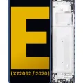 LCD Assembly With Frame For Motorola Moto E (XT2052 / 2020) (Refurbished) (Midnight Blue)