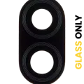 Back Camera Lens (Glass Only) With Adhesive For Motorola Moto E (XT2052 / 2020) (2 Piece Set) (Black)