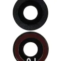 Back Camera Lens (Glass Only) With Adhesive For Motorola Moto E (XT2052 / 2020) (2 Piece Set) (Black)