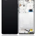 OLED Assembly With Frame For Motorola Moto Edge Plus (XT2061 / 2020) (Refurbished) (Black)