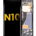 Дисплейний модуль (OLED) з рамкою для Samsung Galaxy Note 10 (Refurbished) (Aura Black)