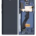 Дисплейний модуль (OLED) з рамкою для Samsung Galaxy Note 10 (Service Pack) (Aura Glow / Silver)