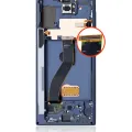 Дисплейний модуль (OLED) з рамкою для Samsung Galaxy Note 10 (Service Pack) (Aura Glow / Silver)