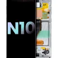 OLED Assembly With Frame For Samsung Galaxy Note 10 (Service Pack) (Aura White)