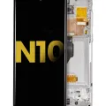 OLED Assembly With Frame For Samsung Galaxy Note 10 (Refurbished) (Aura White)