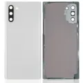 Back Cover Glass With Camera Lens For Samsung Galaxy Note 10 (No Logo) (Aftermarket Plus) (Aura White)