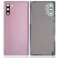 Back Cover Glass With Camera Lens For Samsung Galaxy Note 10 (No Logo) (Aftermarket Plus) (Aura Pink)