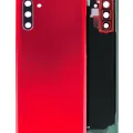 Back Cover Glass With Camera Lens For Samsung Galaxy Note 10 (No Logo) (Aftermarket Plus) (Aura Red)