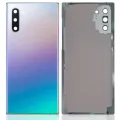Back Cover Glass With Camera Lens For Samsung Galaxy Note 10 (Service Pack) (Aura Glow / Silver)
