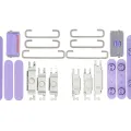 Hard Buttons (Power / Volume / Switch) For iPhone 12 Mini (Purple)