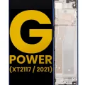 LCD Assembly With Frame For Motorola Moto G Power (XT2117 / 2021) (Refurbished) (Blue)