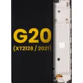 LCD Assembly With Frame For Motorola Moto G20 (XT2128 / 2021) (Refurbished) (Black)