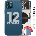 Back Housing W/ Small Parts For iPhone 12 Pro Max (EU / Global Version) (Used OEM Pull: Grade B) (Pacific Blue)