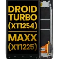 LCD Assembly With Frame For Motorola Droid Turbo (XT1254 / 2014) / Moto Maxx (XT1225) (Refurbished) (Black)