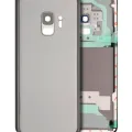Back Cover Glass With Camera Lens For Samsung Galaxy S9 (No Logo) (Aftermarket Plus) (Silver)