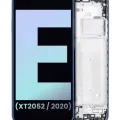 LCD Assembly With Frame For Motorola Moto E (XT2052 / 2020) (Genuine OEM) (Midnight Blue)