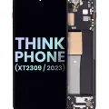 OLED Assembly With Frame For Motorola ThinkPhone (XT2309 / 2023) (Genuine OEM) (Carbon Black)