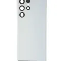 Back Cover Glass With Camera Lens For Samsung Galaxy S22 Ultra (Service Pack) (White)