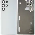 Back Cover Glass With Camera Lens For Samsung Galaxy S22 Ultra (Service Pack) (White)