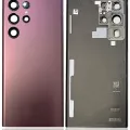 Задня кришка зі склом камери для Samsung Galaxy S22 Ultra (Service Pack) (Burgundy)