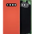 Back Cover Glass With Camera Lens For Samsung Galaxy S10 Plus (Service Pack) (Flamingo Pink)