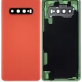 Back Cover Glass With Camera Lens For Samsung Galaxy S10 Plus (Service Pack) (Flamingo Pink)