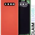 Back Cover Glass With Camera Lens For Samsung Galaxy S10 Plus (Service Pack) (Flamingo Pink)