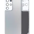 Back Cover Glass With Camera Lens For Samsung Galaxy S21 Ultra (Service Pack) (Phantom Silver)