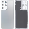 Back Cover Glass With Camera Lens For Samsung Galaxy S21 Ultra (Service Pack) (Phantom Silver)