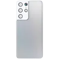 Back Cover Glass With Camera Lens For Samsung Galaxy S21 Ultra (Service Pack) (Phantom Silver)