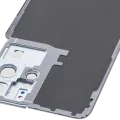 Back Cover Glass With Camera Lens For Samsung Galaxy S21 Ultra (Service Pack) (Phantom Silver)