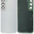 Back Cover Glass With Camera Lens For Samsung Galaxy S22 Plus (Service Pack) (White)