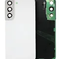 Back Cover Glass With Camera Lens For Samsung Galaxy S22 5G (Service Pack) (White)