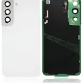 Back Cover Glass With Camera Lens For Samsung Galaxy S22 5G (Service Pack) (White)