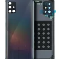 Back Cover Glass With Camera Lens For Samsung Galaxy A51 5G (A516 / 2020) (Service Pack) (Prism Cube Black)