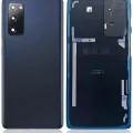 Back Cover Glass With Camera Lens For Samsung Galaxy S20 FE (Service Pack) (Cloud Navy)