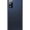Back Cover Glass With Camera Lens For Samsung Galaxy S20 FE (Service Pack) (Cloud Navy)