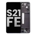 OLED Assembly With Frame For Samsung Galaxy S21 FE 5G (US & International) (Used OEM Pull: Grade B/C) (Graphite)