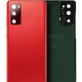 Back Cover Glass With Camera Lens For Samsung Galaxy S20 FE (Service Pack) (Cloud Red)