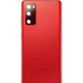 Back Cover Glass With Camera Lens For Samsung Galaxy S20 FE (Service Pack) (Cloud Red)