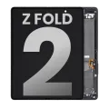 Inner OLED Assembly With Frame For Samsung Galaxy Z Fold 2 5G (Used OEM Pull: Grade B/C) (US & International) (Mystic Black)