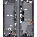 Inner OLED Assembly With Frame For Samsung Galaxy Z Fold 2 5G (Used OEM Pull: Grade B/C) (US & International) (Mystic Black)