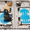 Inner OLED Assembly With Frame For Samsung Galaxy Z Fold 4 5G (US & International) (Used OEM Pull: Grade B/C) (Beige)