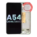 OLED Assembly With Frame For Samsung Galaxy A54 5G (A546 / 2023) (US & International Version) (Service Pack) (White)