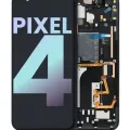 OLED Assembly With Frame For Google Pixel 4 (Genuine OEM) (Oh So Orange Power Button)