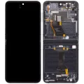 Внутрішній дисплейний модуль (OLED) з рамкою для Samsung Galaxy Z Flip 5 5G (US & International) (Service Pack) (графітовий)