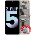 Внутрішній дисплейний модуль (OLED) з рамкою для Samsung Galaxy Z Flip 5 5G (US & International) (Service Pack) (Cream)