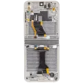Внутрішній дисплейний модуль (OLED) з рамкою для Samsung Galaxy Z Flip 5 5G (US & International) (Service Pack) (Cream)