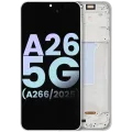 Дисплейний модуль для Samsung Galaxy A26 5G (A266 / 2025) (OLED, With Frame, Compatible, Service Pack, білий)